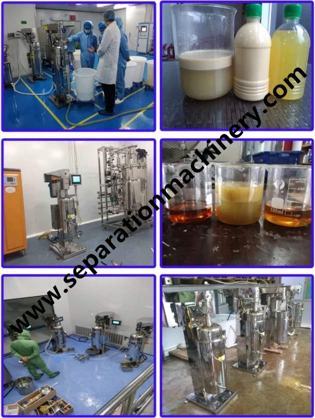 Medicine Industry Use Blood Separator Tubular Centrifuge With Cooling Coil