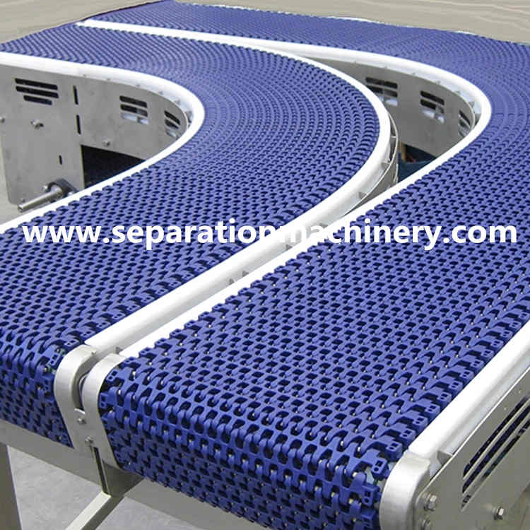 Food Grade Plastic Conveyor Belt Modular Curved Modular Belt Conveyor