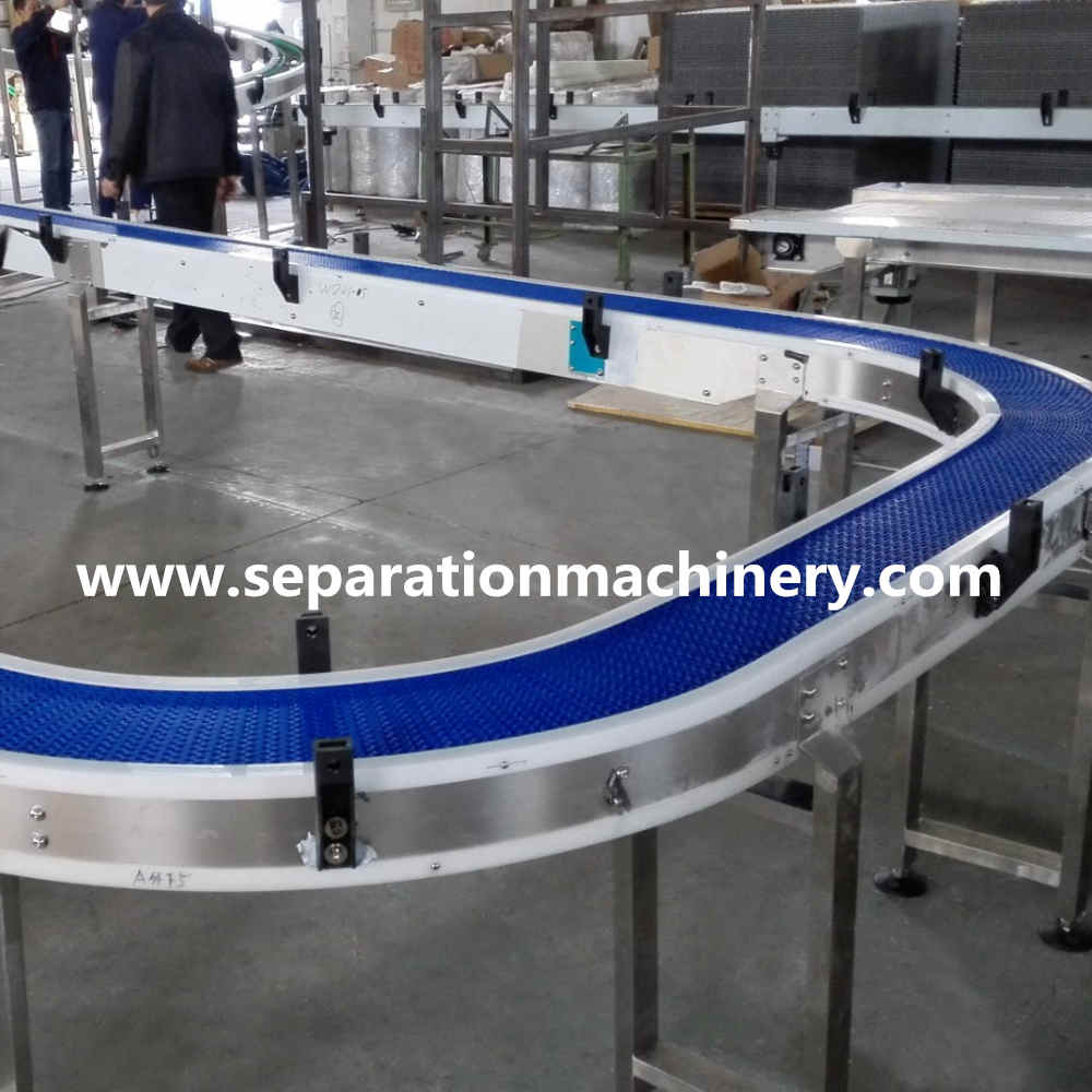 Flexible Swerve Turning Automatic Plastic Modular Belt Conveyor