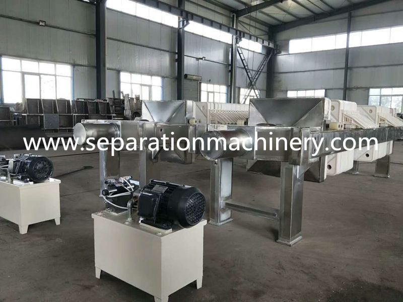 Stainless Steel Plate Frame Filter Press With PP Plate For Crude Palm Oil Application