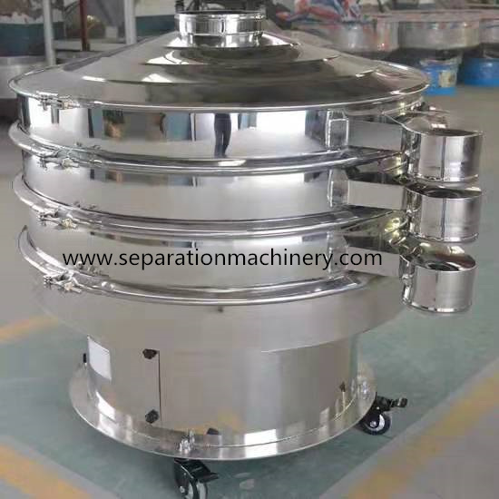 Stainless Steel Rotary Vibrating Screen Sieve With 800mm Diameter Used In Food Industry For Flour Powder