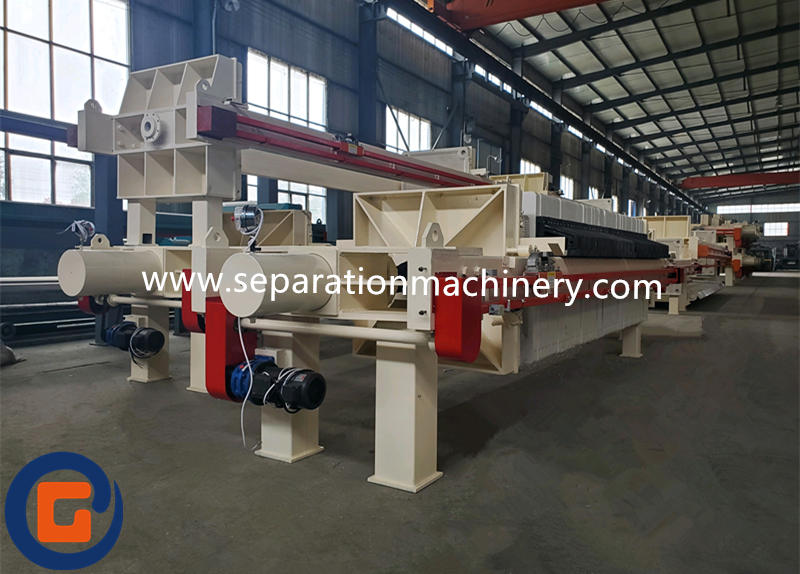 Automatic Sludge Dewatering Filter Press Used For Paper Pulp Sewage Sludge