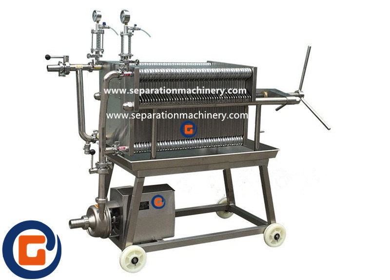 PP Plate Fine Filtration Plate Frame Filter Press For Beer And Beverages