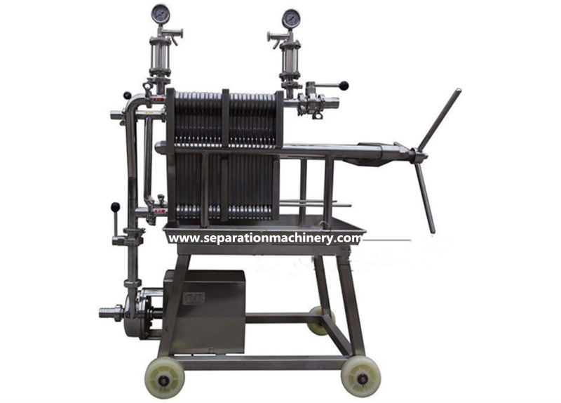 Sanitary Plate Frame Filter press For Cosmetic Perfume Liquid Filtration