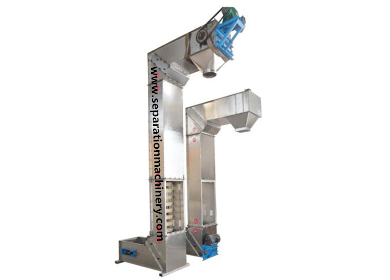 Automatic Vertical Z Bucket Elevator Conveyor For Wheat Corn Grains