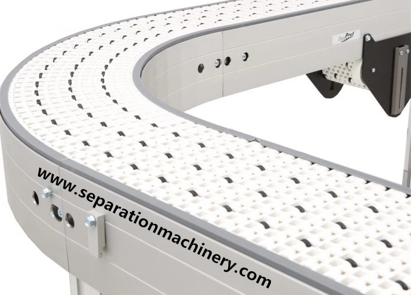 Food Grade Plastic Conveyor Belt Modular Curved Modular Belt Conveyor