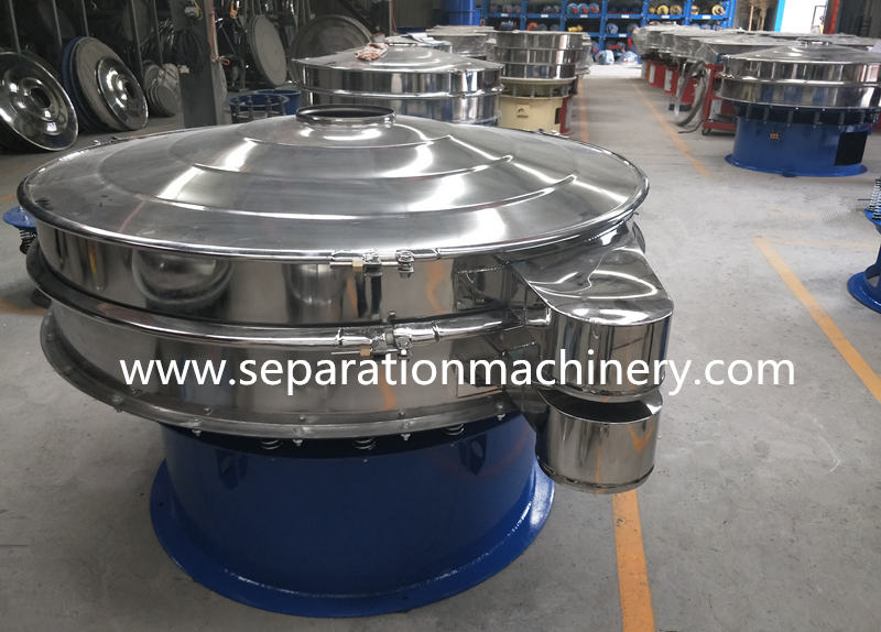 Stainless Steel Rotary Vibrating Screen Sieve Used In Food Industry For Flour Powder