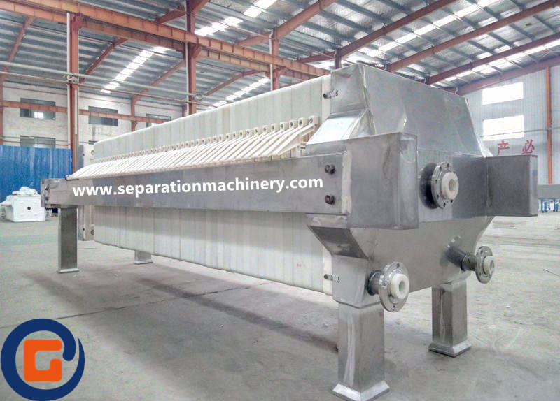 Stainless Steel Plate Frame Filter Press With PP Plate For Crude Palm Oil Application