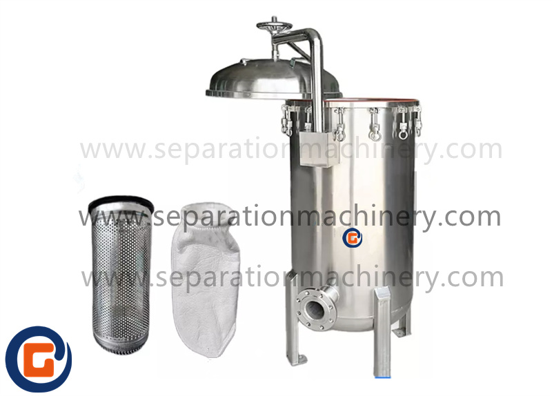 Industrial Stainless Steel Liquid Solid Separator Water Juice Wine Multi Bag Filter Housing